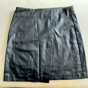 Bar III Black leather skirt